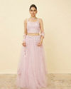 Rosewater Pink Floral Patterned Lehenga